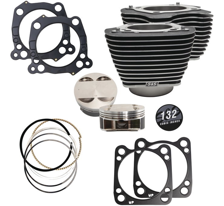 132in. Big Bore Kit - Wrinkle Black with Highlighted Fin