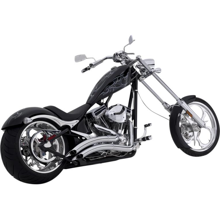 Big Radius 2-Into-2 Exhaust System - Chrome
