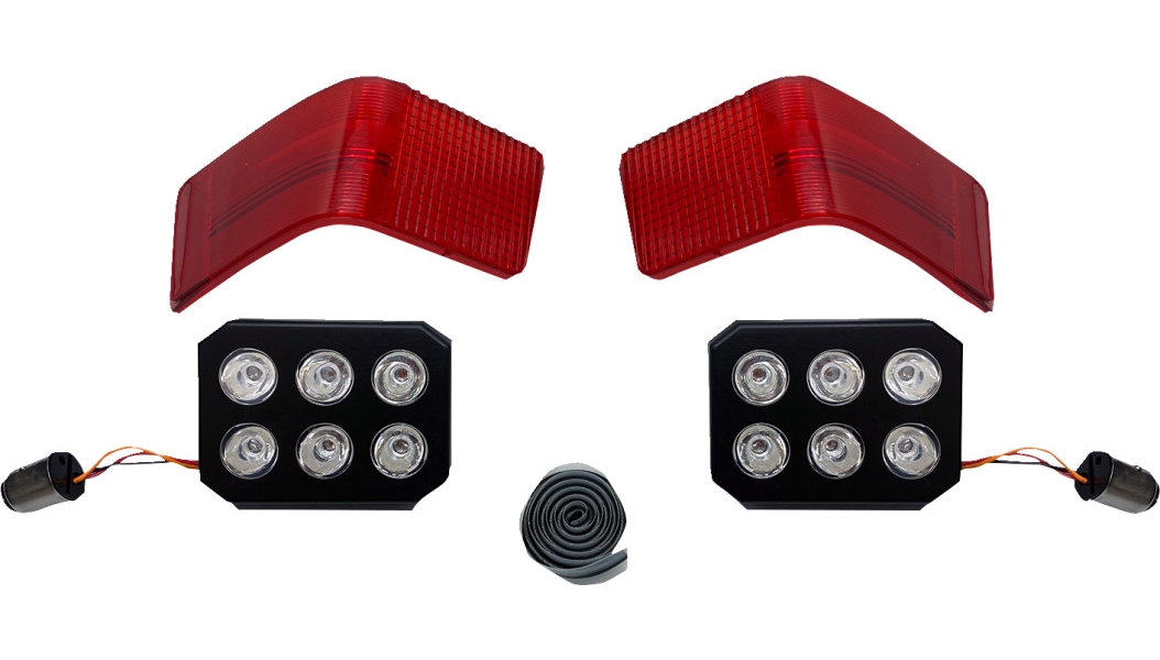 LED Tour-Pak Run/Brake Lights with Lenses - Red