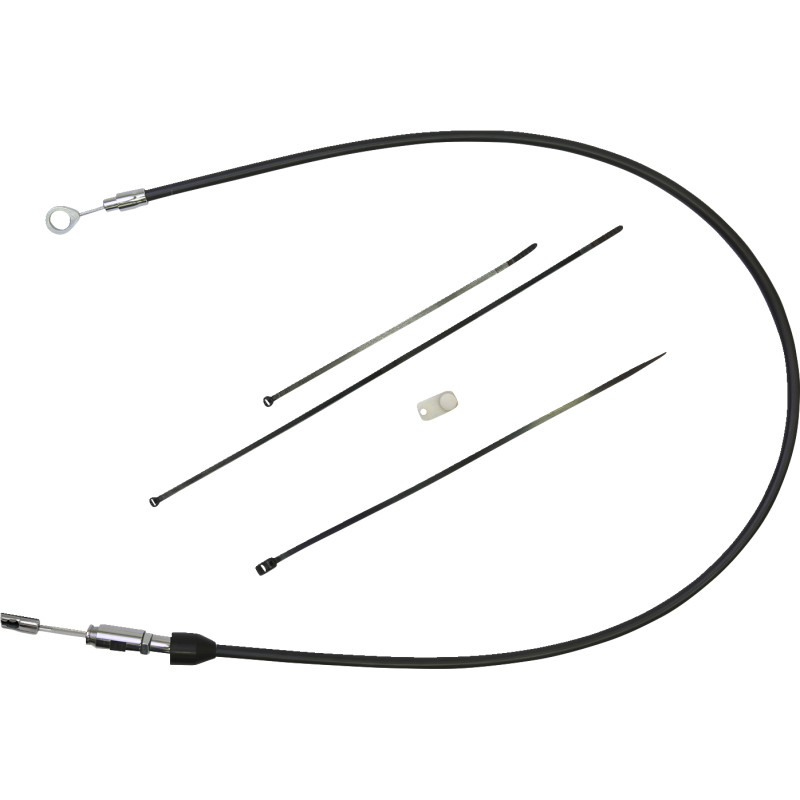 Quick Connect Braided Upper Clutch Cable - 36in. - Black/Chorme
