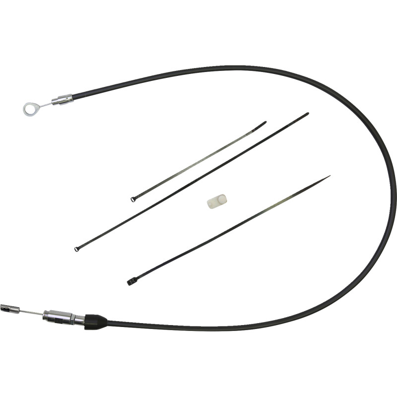 Quick Connect Braided Upper Clutch Cable - 50in. - Black/Chorme