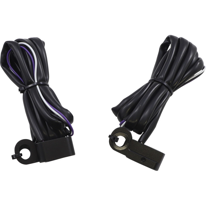 LED Handlebar Marker Lights - Matte Black - Smoke Lens