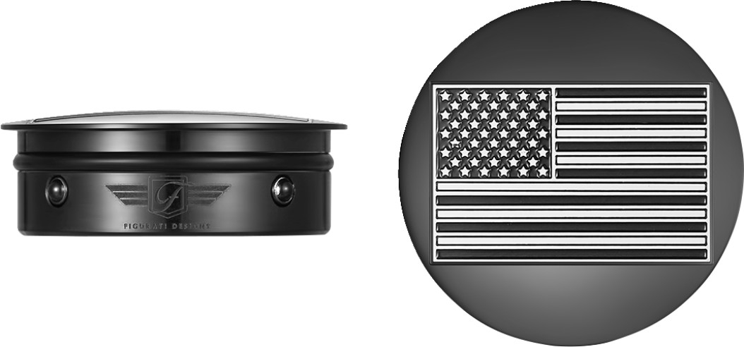 Swingarm Pivot Cover - Black with Contrast Cut American Flag