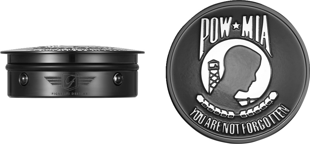 Swingarm Pivot Cover - Black with POW MIA