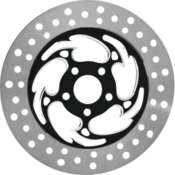 Savage Eclipse 11.8in. Floating Front Rotor - Chrome and Black