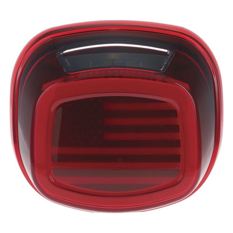 Tracer US Flag LED Taillights - Red Lens with Plate Light
