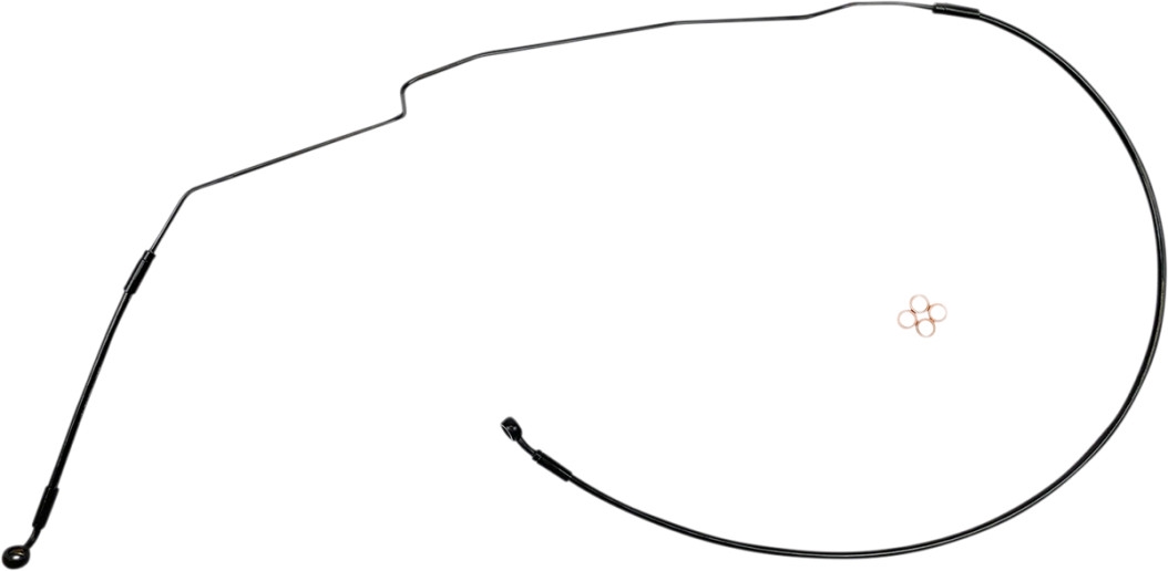 XR Stainless Dot Brake Line Kit - +6in. - Black with Black Fittings