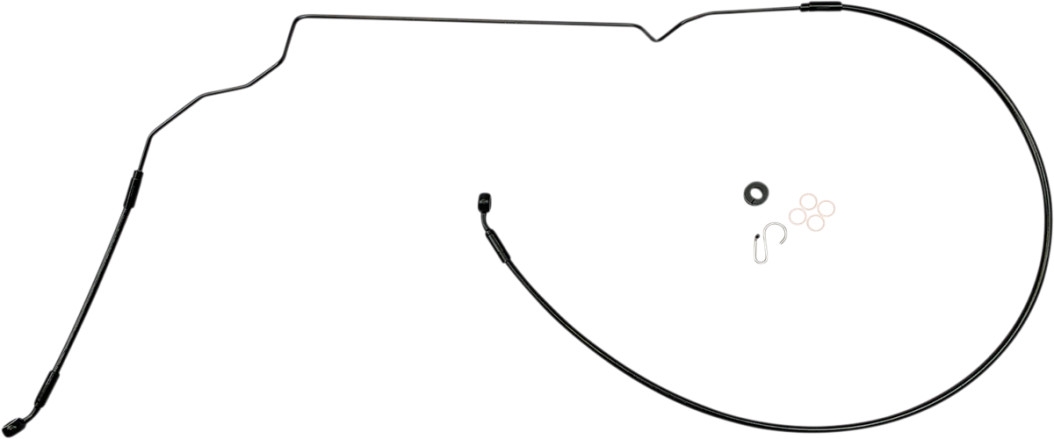 XR Stainless Dot Brake Line Kit - Stock - Black with Black Fittings