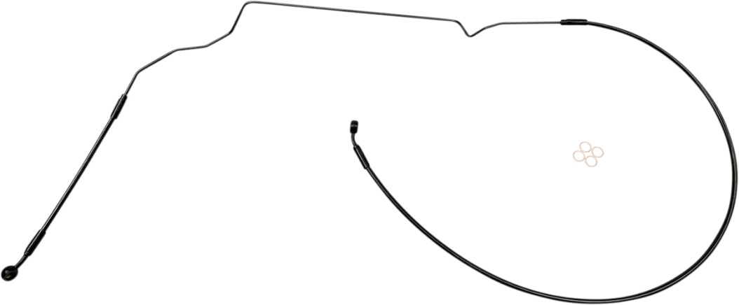 XR Stainless Dot Brake Line Kit - Stock / +2in. - Black with Black Fittings