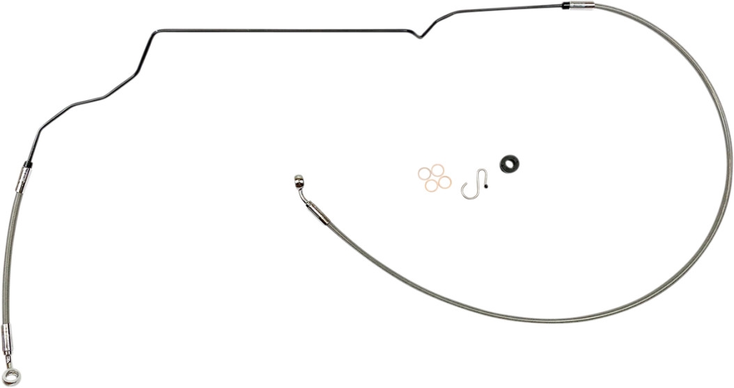 XR Stainless Dot Brake Line Kit - Stock - Stainless with Chrome Fittings