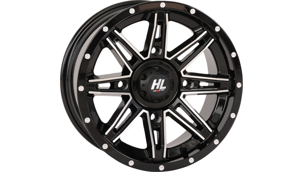 HL22 Front/Rear Wheel - 14x7 - 4+3 Offset - 4/137 - Gloss Black/Machined