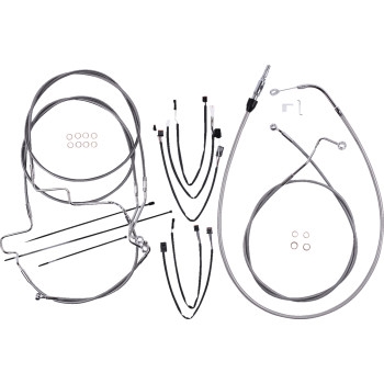 XR Stainless Dot Handlebar Installation Kit - 15in-17in. - Chrome Fittings