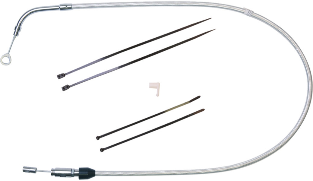 Stock Length Quick Connect Braided Upper Clutch Cables - Sterling Chromite - 39in.