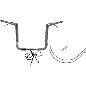 1-1/2in. Plug and Play EZ Install Flat Top Handlebar Kit - Chrome