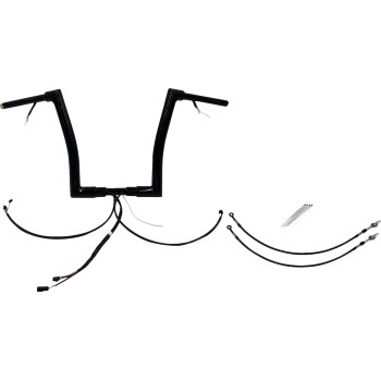 1-1/2in. Plug and Play EZ Install Flat Top Handlebar Kit - Black