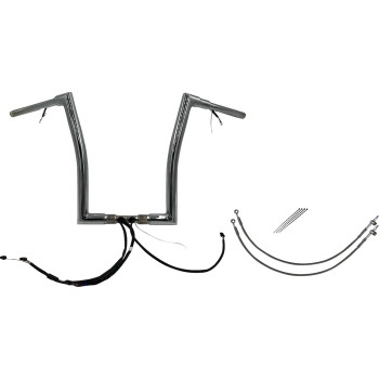 1-1/2in. Plug and Play EZ Install Flat Top Handlebar Kit - Chrome