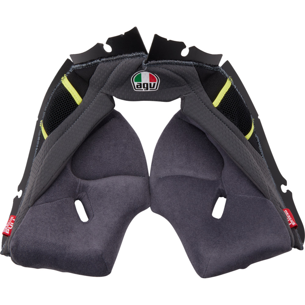 Cheek Pads for Pista GP RR Helmets - Gray/Yellow - Lg