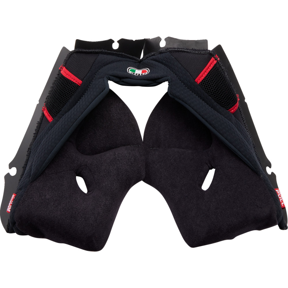 Cheek Pads for Pista GP RR Helmets - Black/Red - 2XL