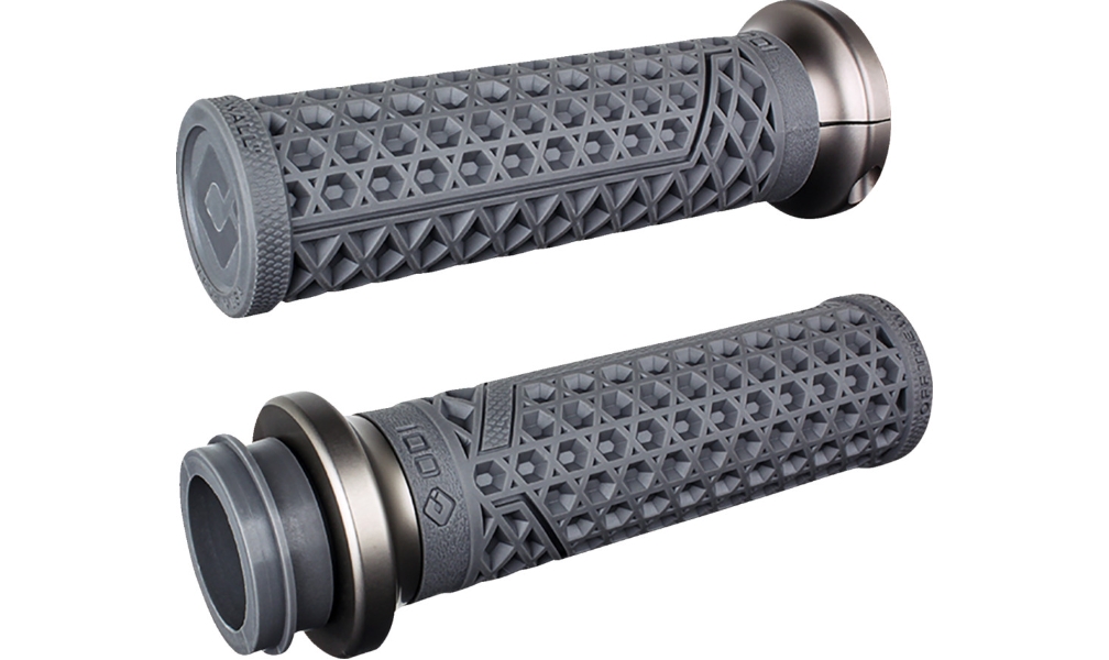 Vans V-Twin Cable  Lock-On Grips - Graphite/Gunmetal