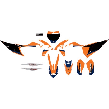 KTM Racing Complete Graphics Kit - Black Background