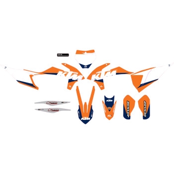 KTM Racing Complete Graphics Kit - White Background