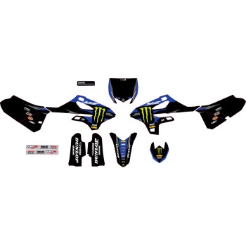 Star Racing Monster Energy Yamaha Complete Graphics Kit - Black Background