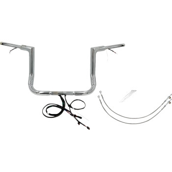 1-1/2in. Plug and Play EZ Install Flat Top Handlebar Kit - Chrome