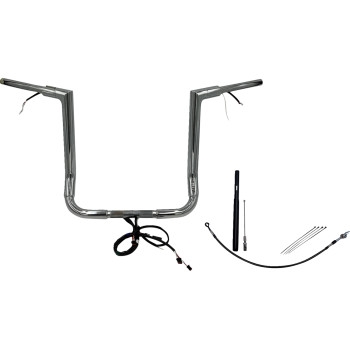 1-1/2in. Plug and Play EZ Install Flat Top Handlebar Kit - Chrome