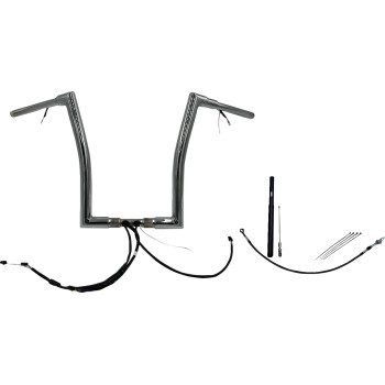 1-1/2in. Plug and Play EZ Install Flat Top Handlebar Kit - Chrome