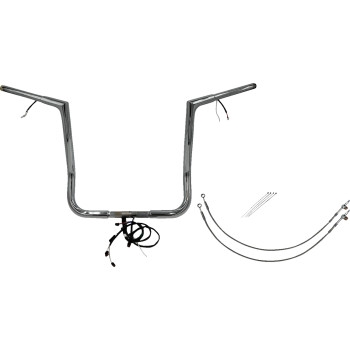 1-1/4in. Plug and Play EZ Install Flat Top Handlebar Kit - Chrome