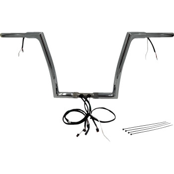 1-1/4in. Plug and Play EZ Install Flat Top Handlebar Kit - Chrome