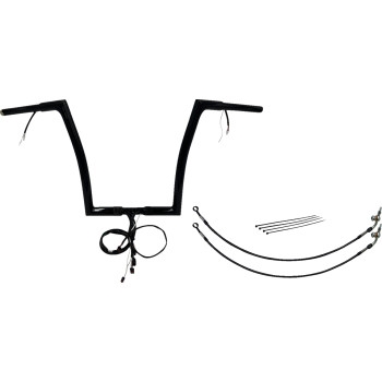 1-1/4in. Plug and Play EZ Install Flat Top Handlebar Kit - Black