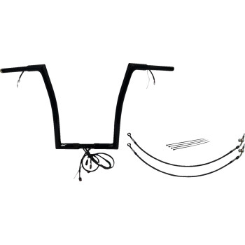 1-1/4in. Plug and Play EZ Install Flat Top Handlebar Kit - Black