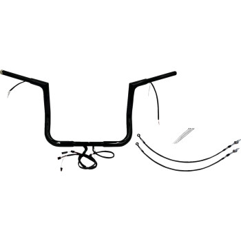 1-1/4in. Plug and Play EZ Install Flat Top Handlebar Kit - Black