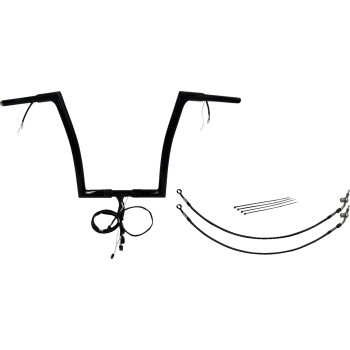 1-1/4in. Plug and Play EZ Install Flat Top Handlebar Kit - Black