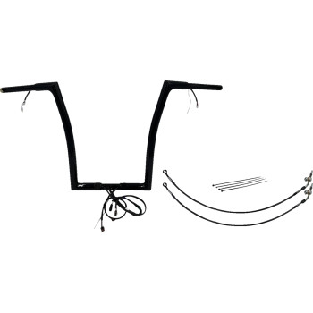 1-1/4in. Plug and Play EZ Install Flat Top Handlebar Kit - Black