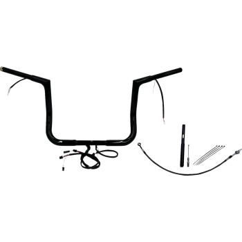 1-1/4in. Plug and Play EZ Install Flat Top Handlebar Kit - Black