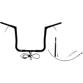 1-1/4in. Plug and Play EZ Install Flat Top Handlebar Kit - Black