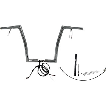1-1/4in. Plug and Play EZ Install Flat Top Handlebar Kit - Chrome