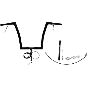 1-1/4in. Plug and Play EZ Install Flat Top Handlebar Kit - Black