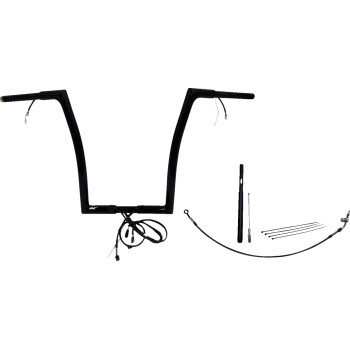 1-1/4in. Plug and Play EZ Install Flat Top Handlebar Kit - Black