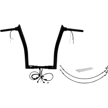 1-1/2in. Plug and Play EZ Install Pointed Top Handlebar Kit - Black