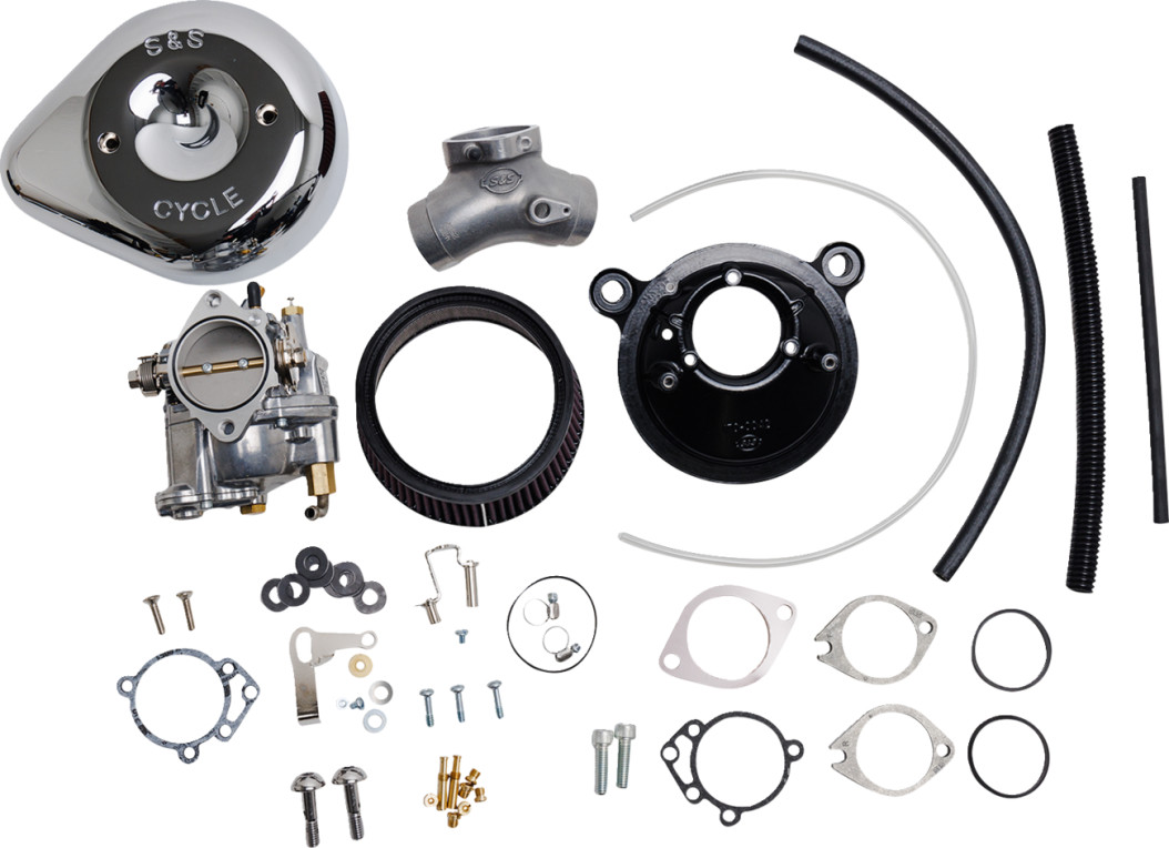Super E Carburetor Kit w/Chrome Teardrop Air Cleaner Cover