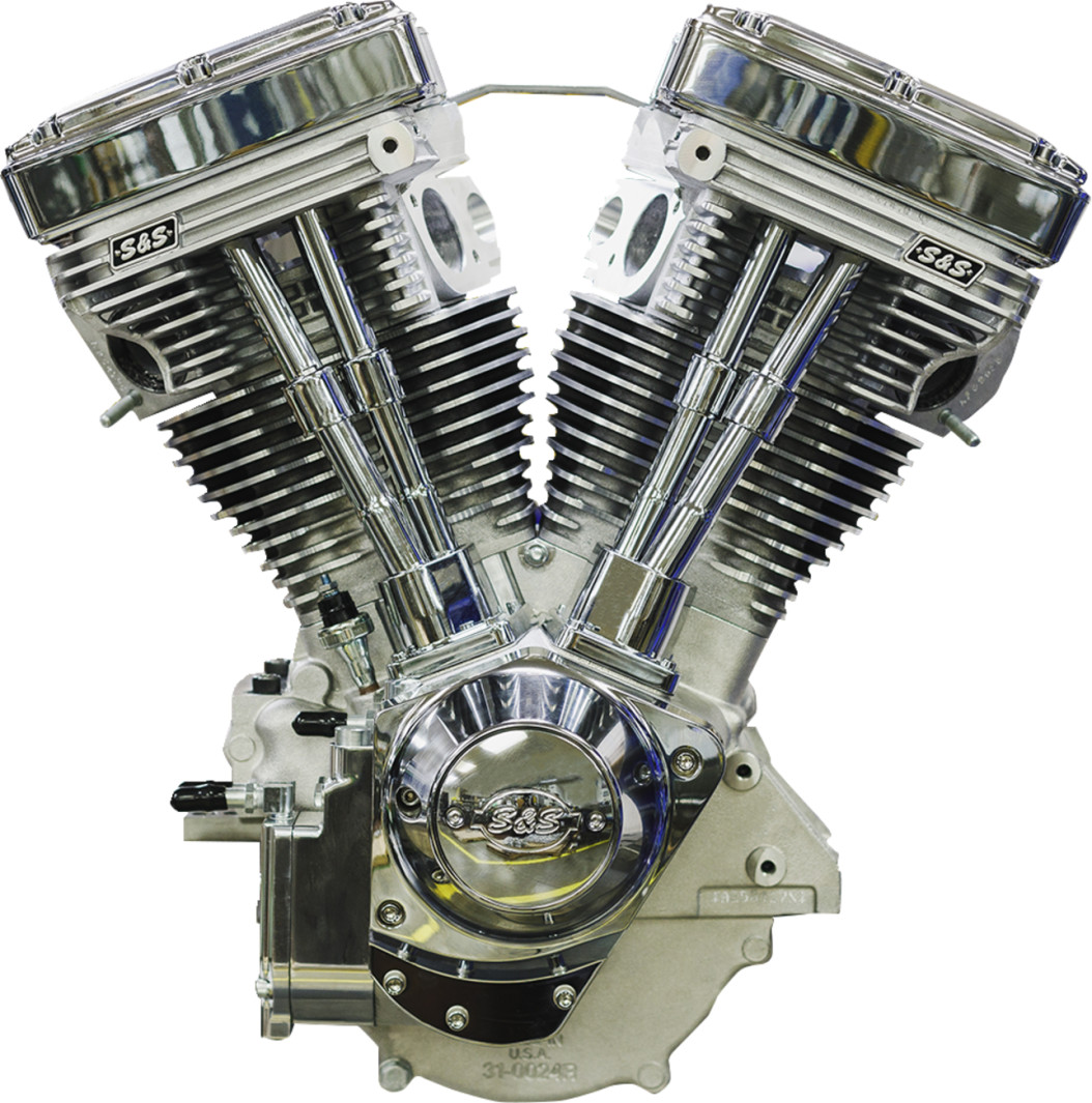 V124 Long Block Engine - Chrome/Natural