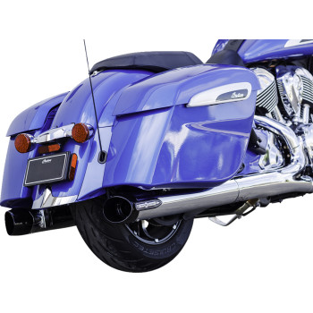 4in. Slip-On Mufflers - Fishtail Chrome