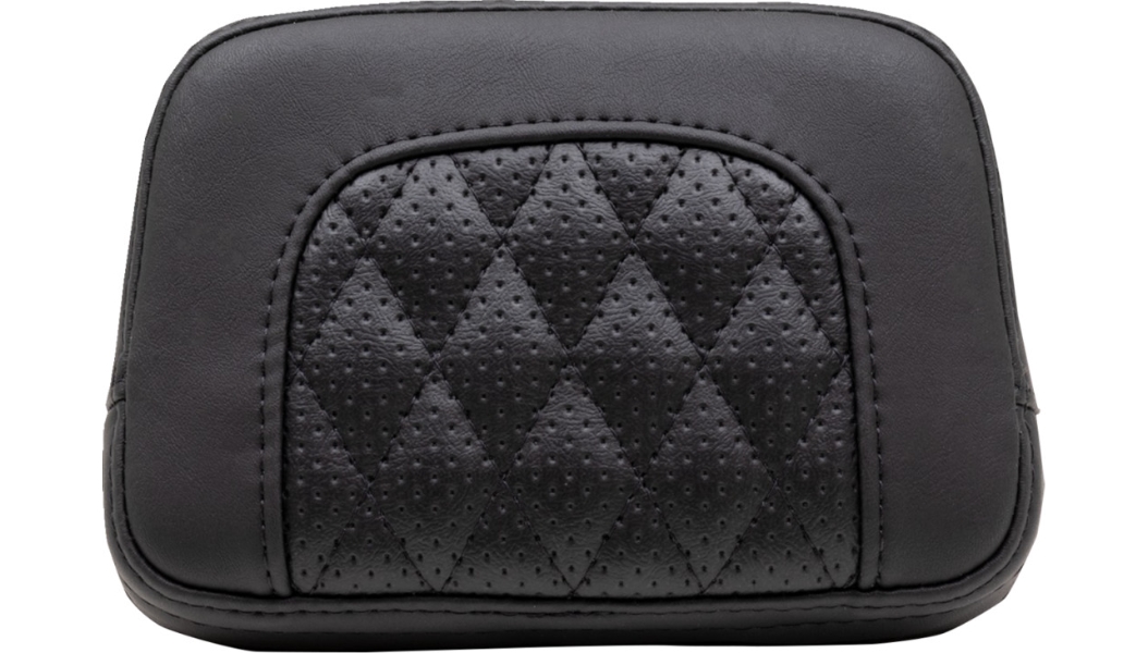 Squareback Sissy Bar Pad - Diamond Stitch - Black