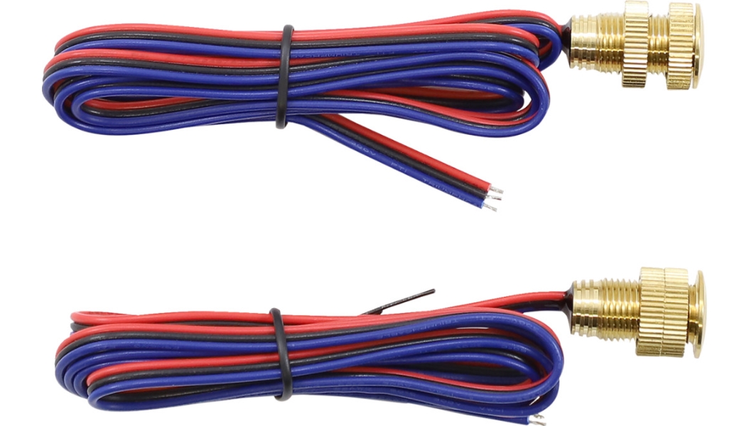 Lightning Bolts Super Bright LEDS - Red - Brass