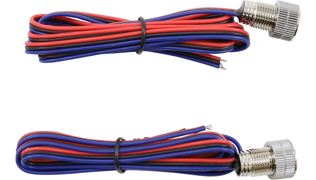 Lightning Bolts Super Bright LEDS - Red - Chrome