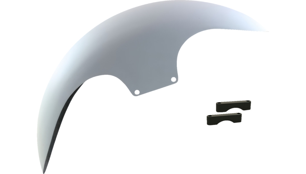 Super-Lite Cafe Front Fender for OEM Wheel - Black Spacers - 19in.