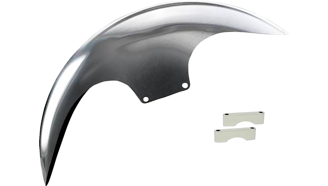 Cafe Front Fender for 21in. Wheel  - Chrome Spacers
